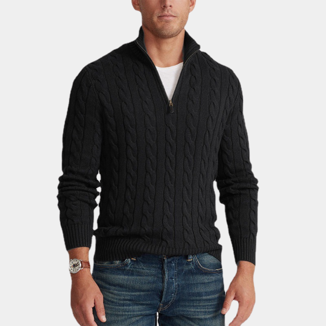 Cashmere Woven Quarter Zip