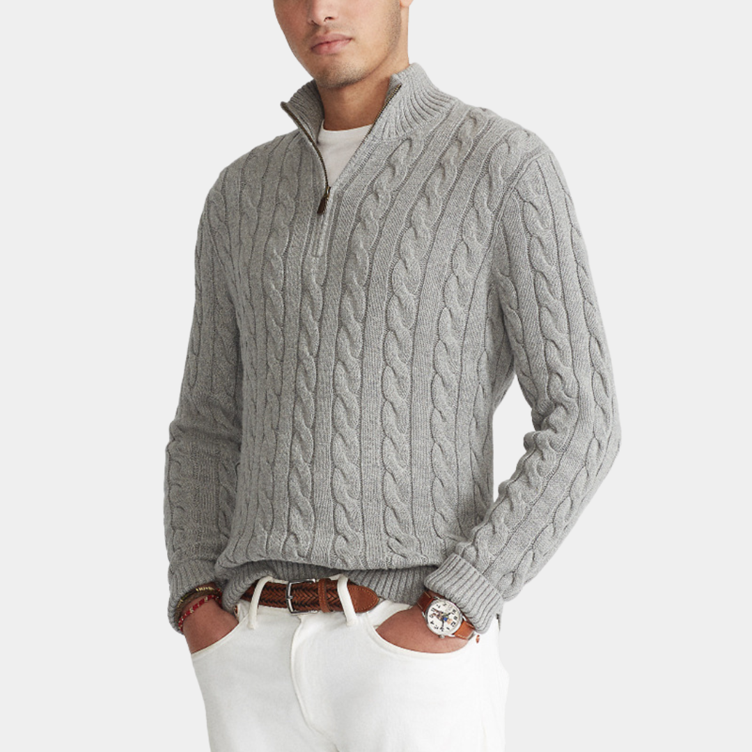 Cashmere Woven Quarter Zip