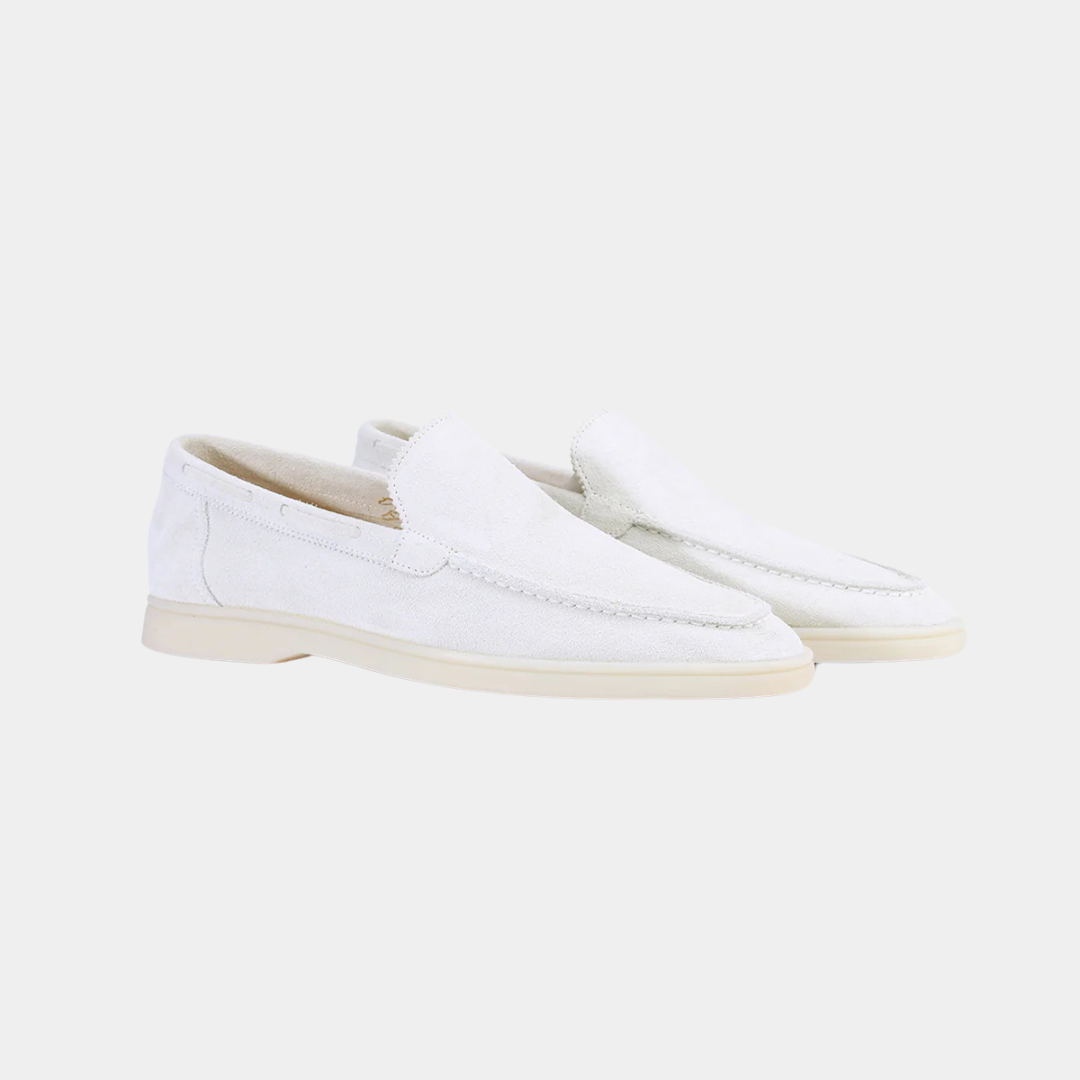 White Green Yacht Loafers