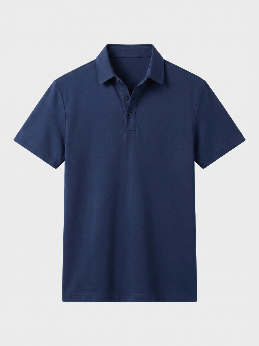 Riviera Blue Cotton Polo