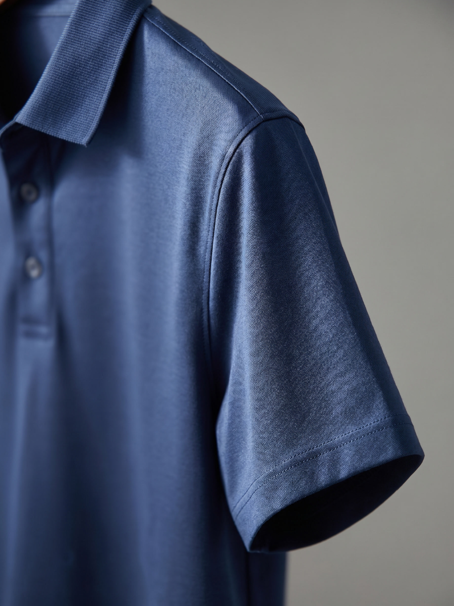 Riviera Blue Cotton Polo