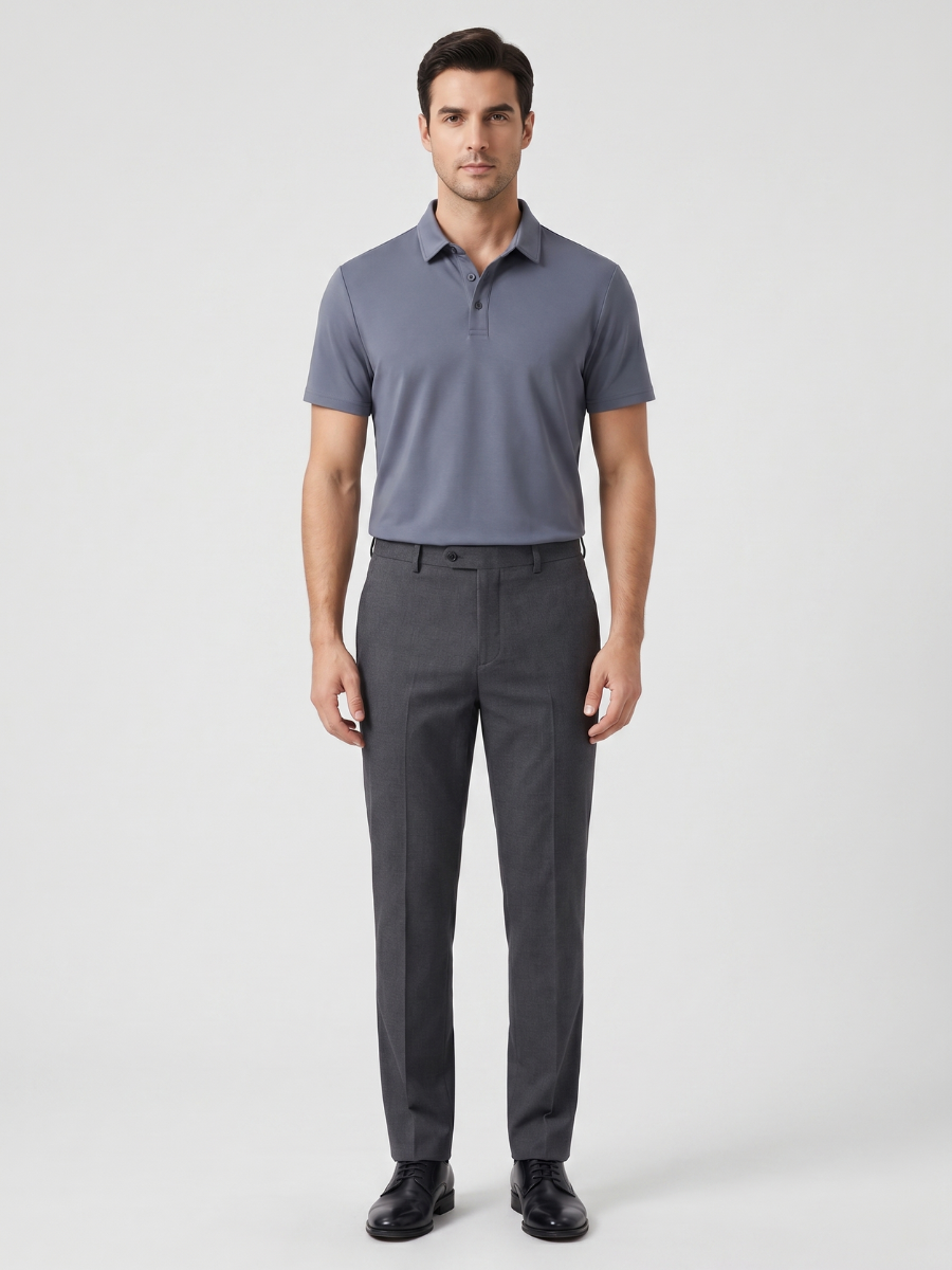 Slate Cotton Polo