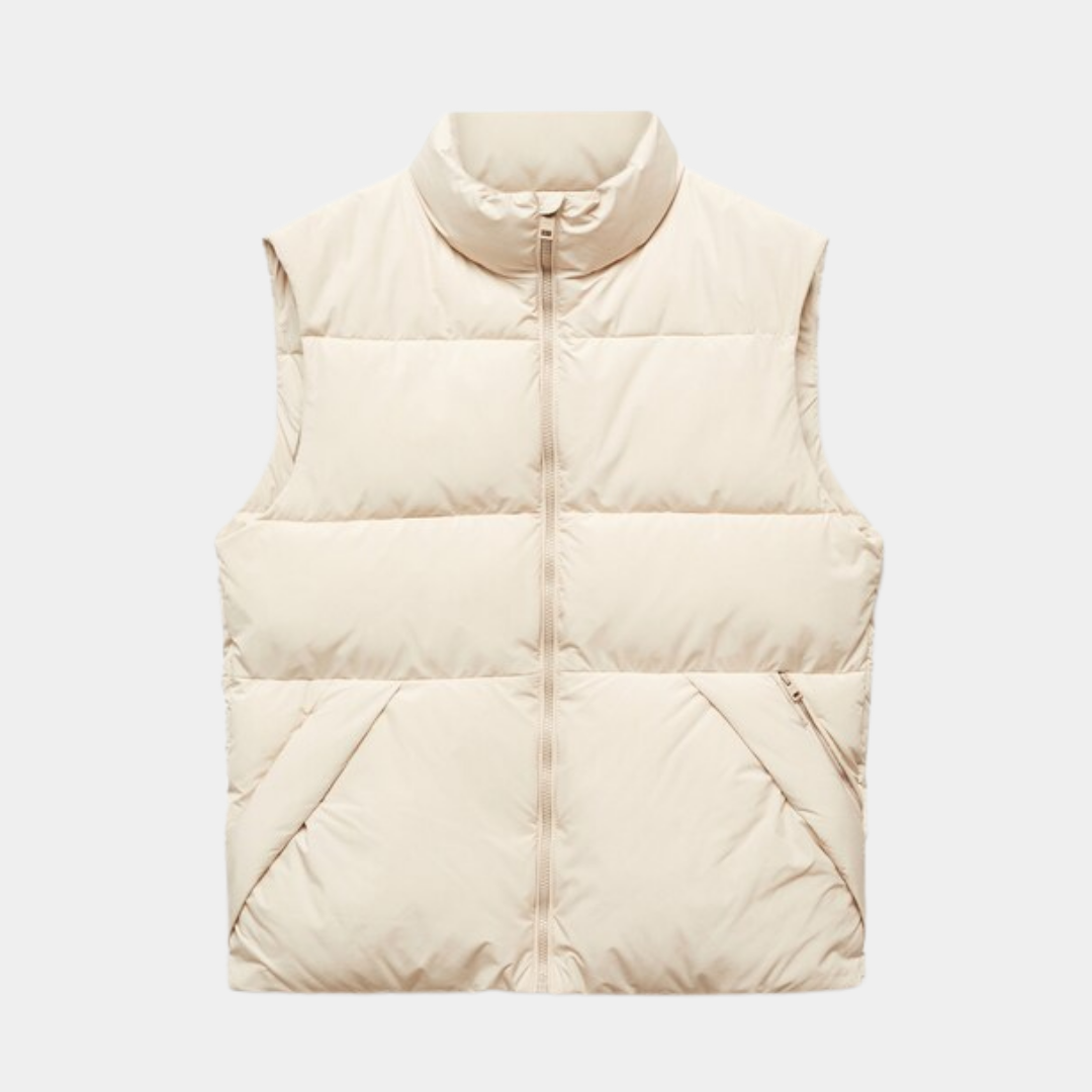 Tan Puffer Vest