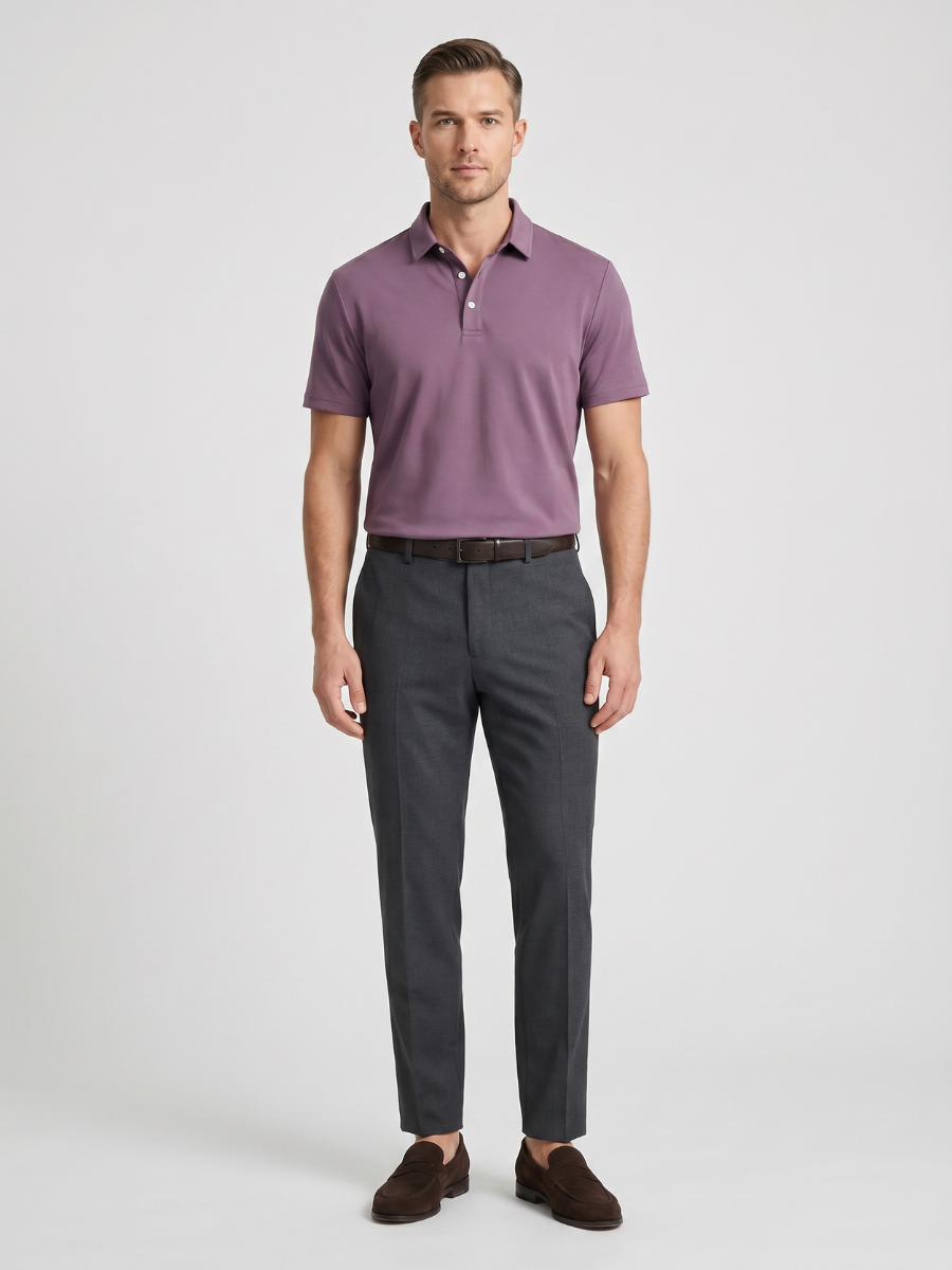 Mauve Cotton Polo