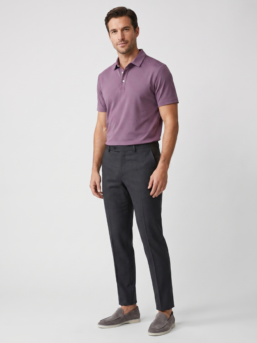 Mauve Cotton Polo