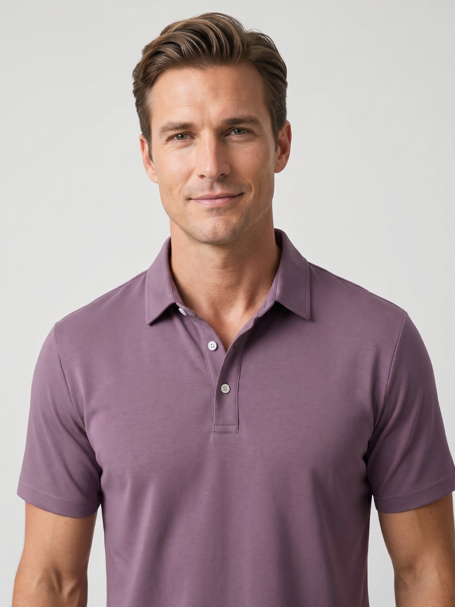 Mauve Cotton Polo