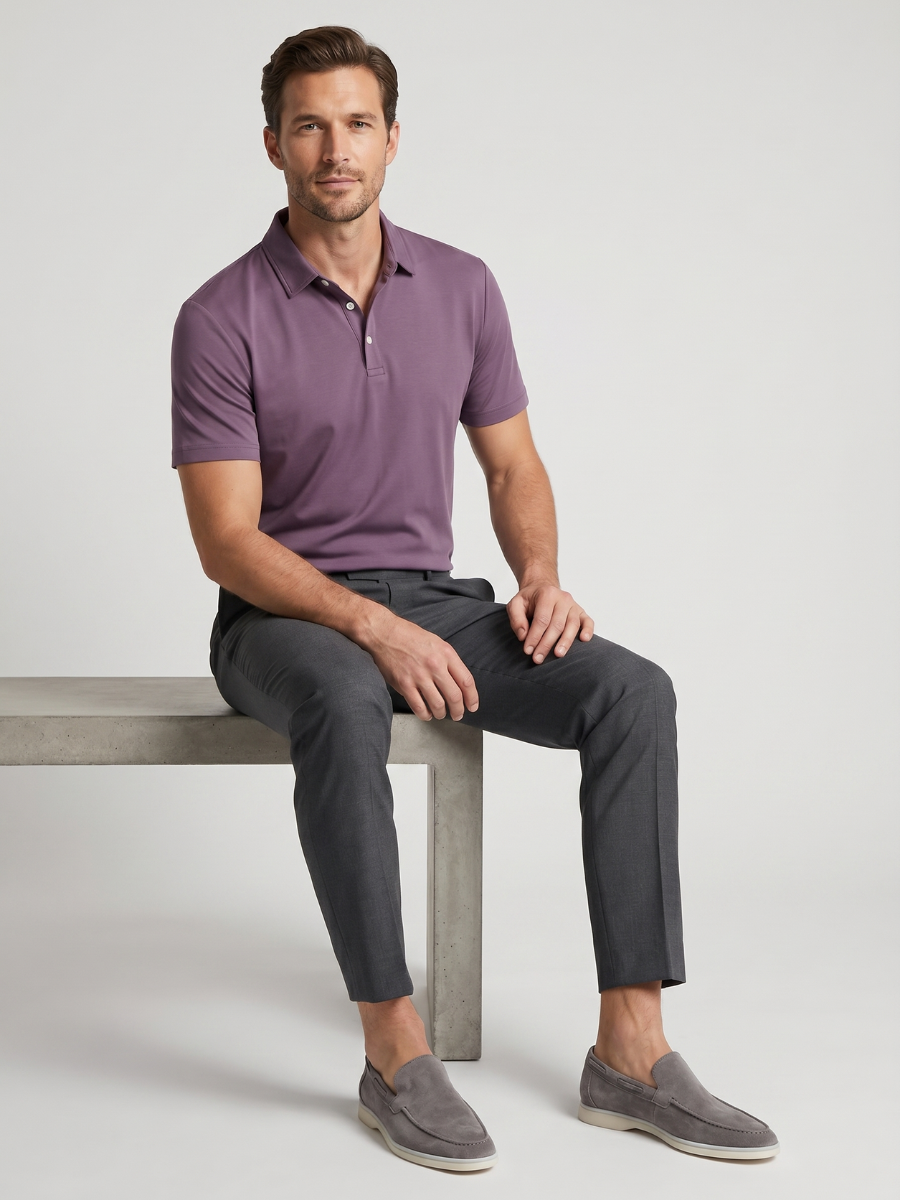 Mauve Cotton Polo