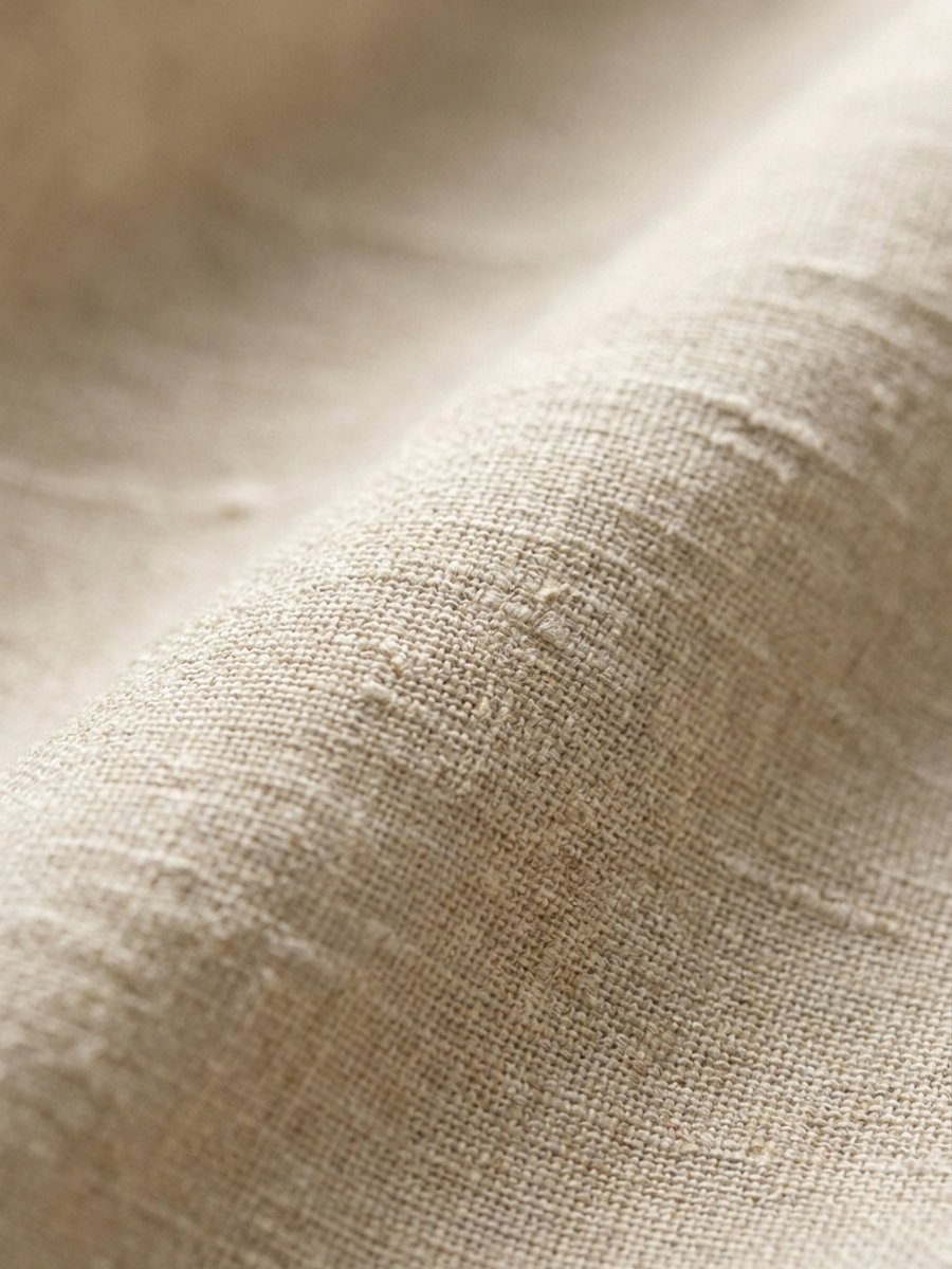 Beige Long Sleeve Linen Shirt