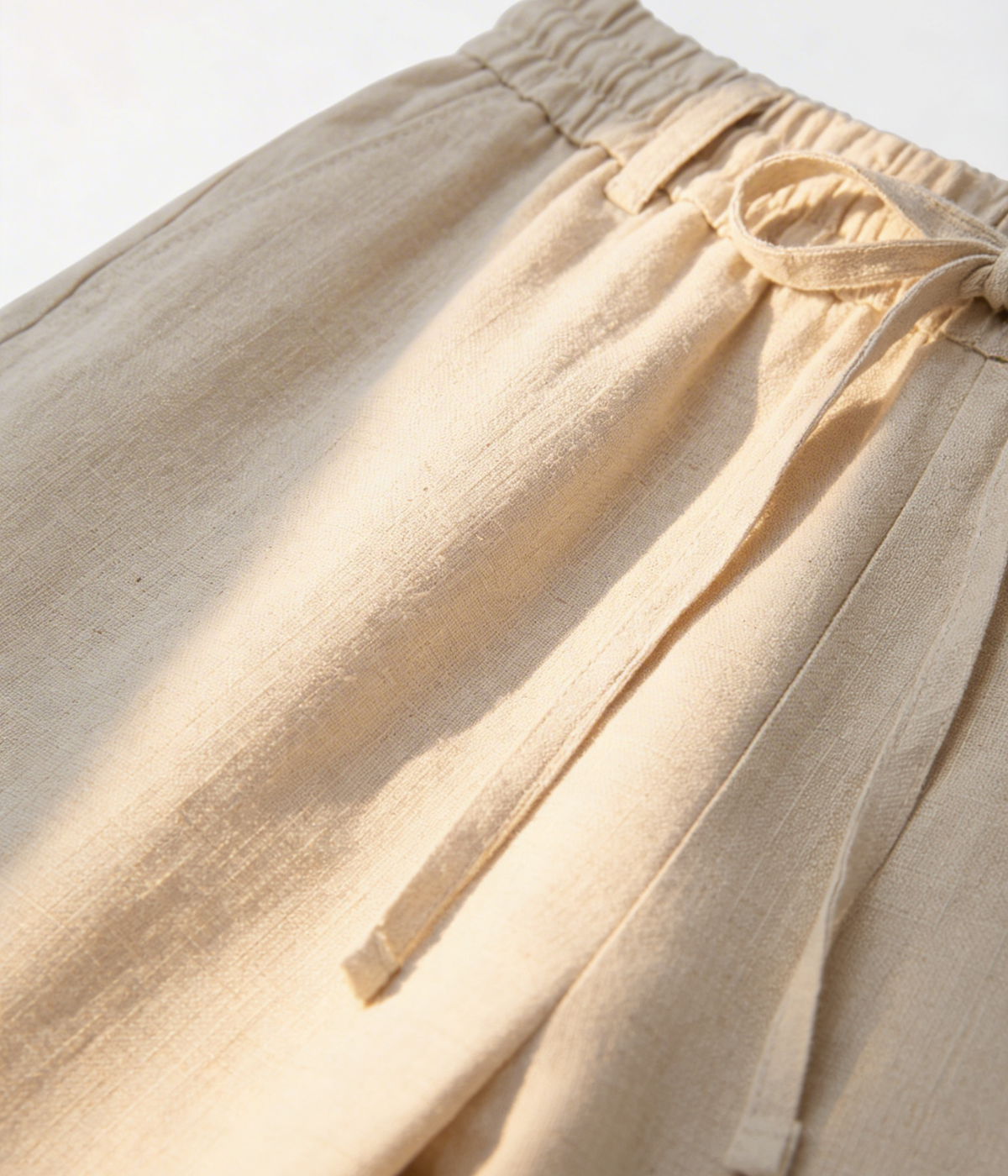 Beige Linen Trousers