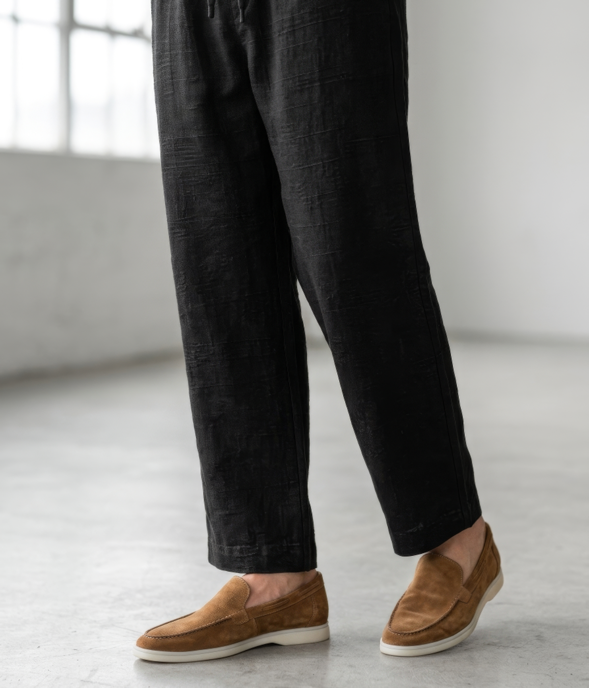 Black Linen Trousers
