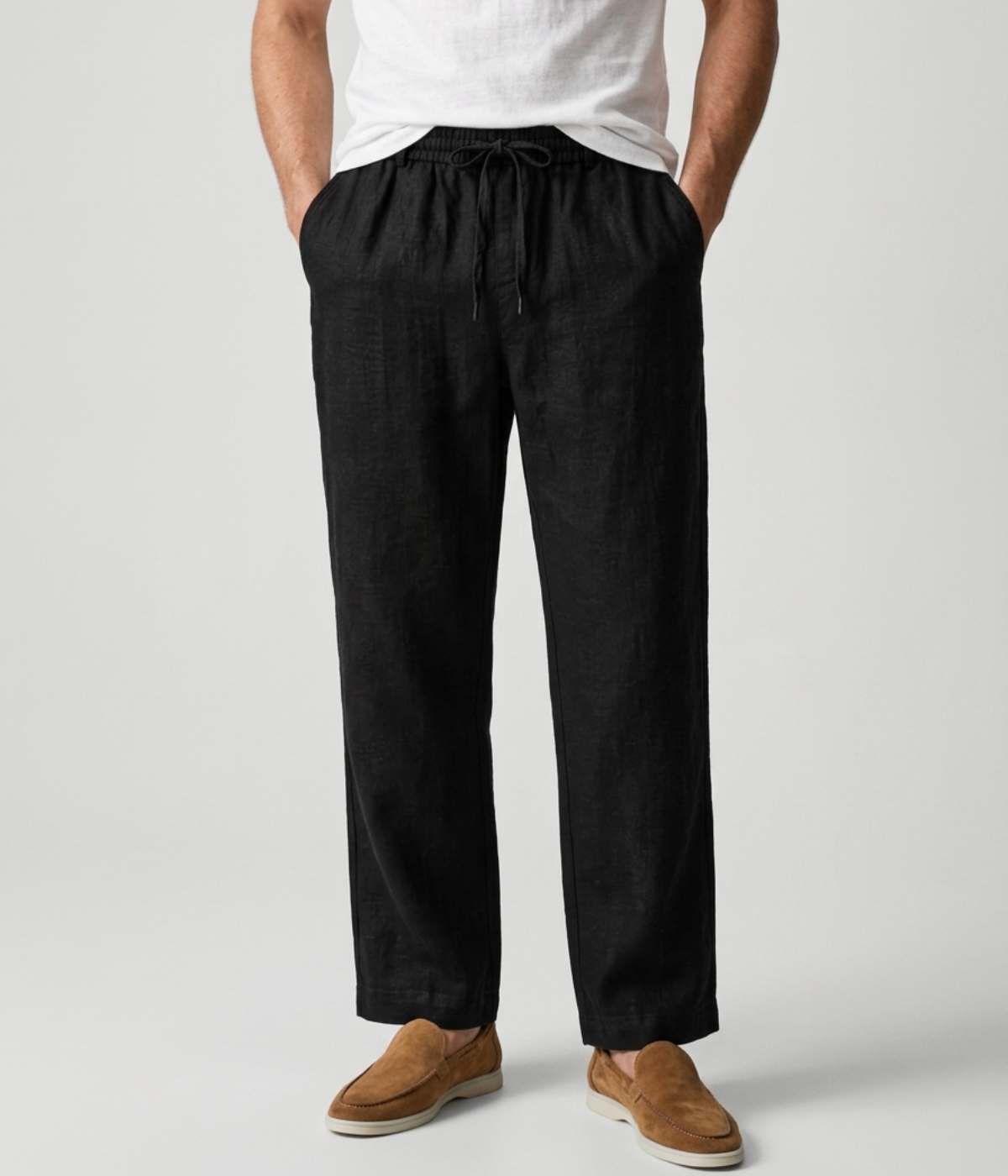 Black Linen Trousers
