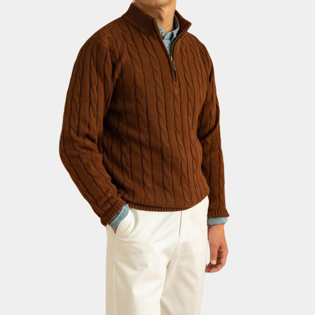 Cashmere Woven Quarter Zip
