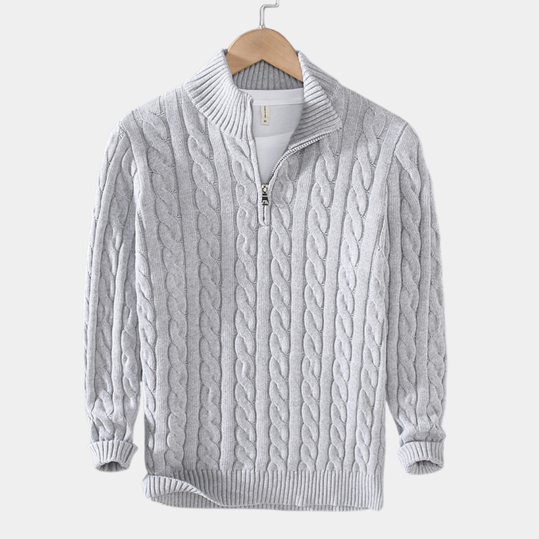 Cashmere Woven Quarter Zip