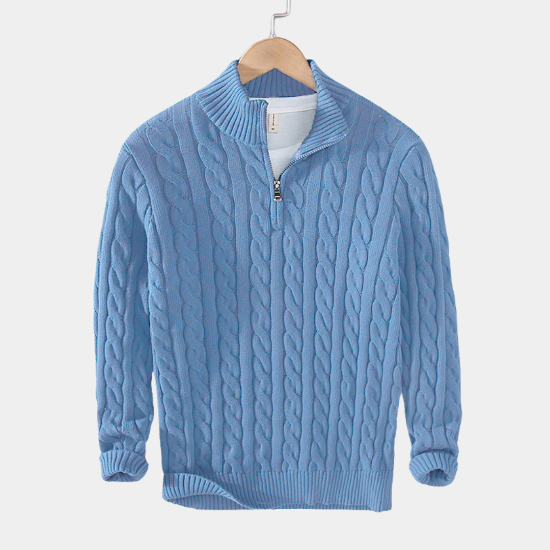 Cashmere Woven Quarter Zip