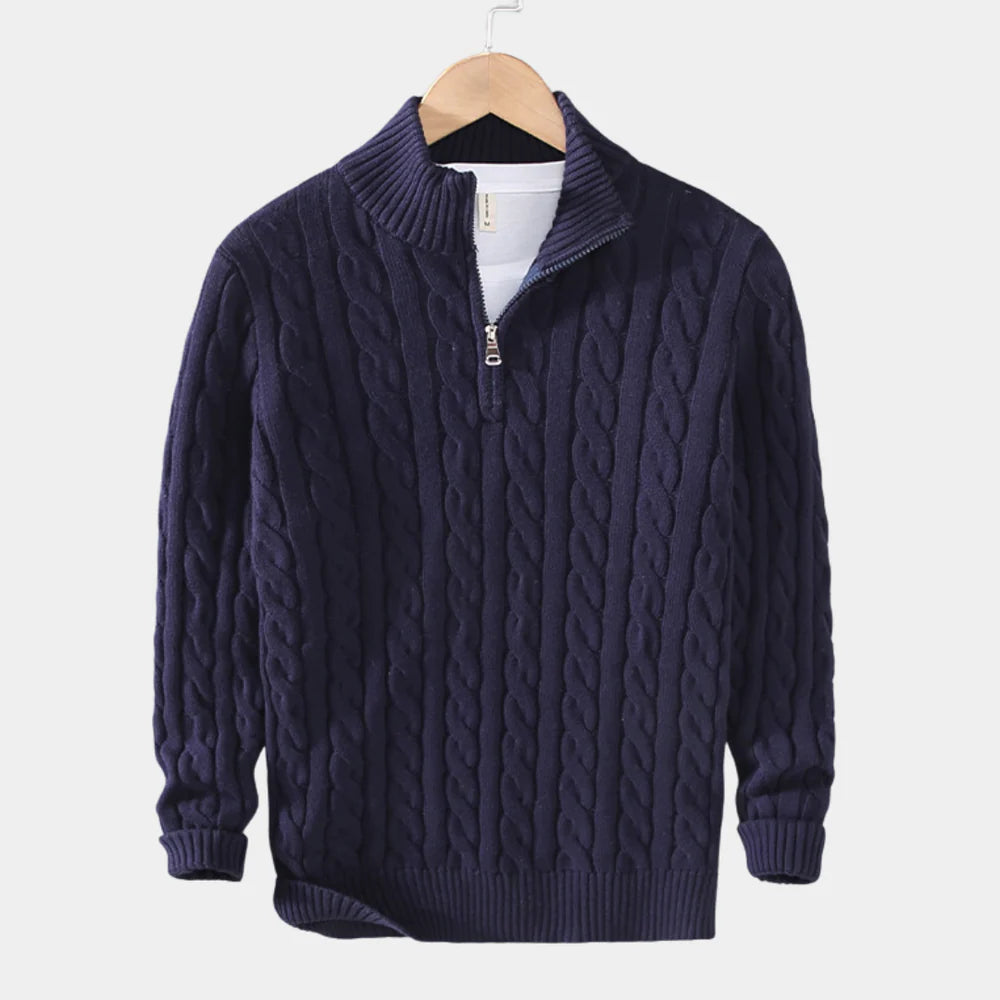 Cashmere Woven Quarter Zip
