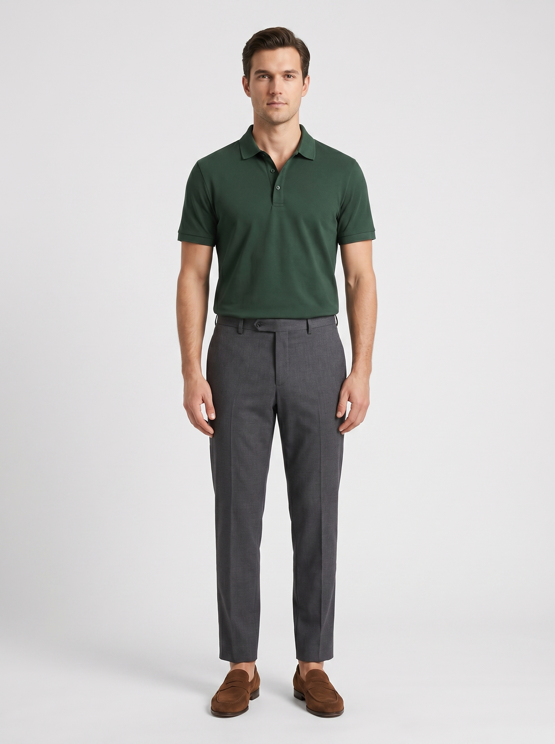 Forest Green Cotton Polo
