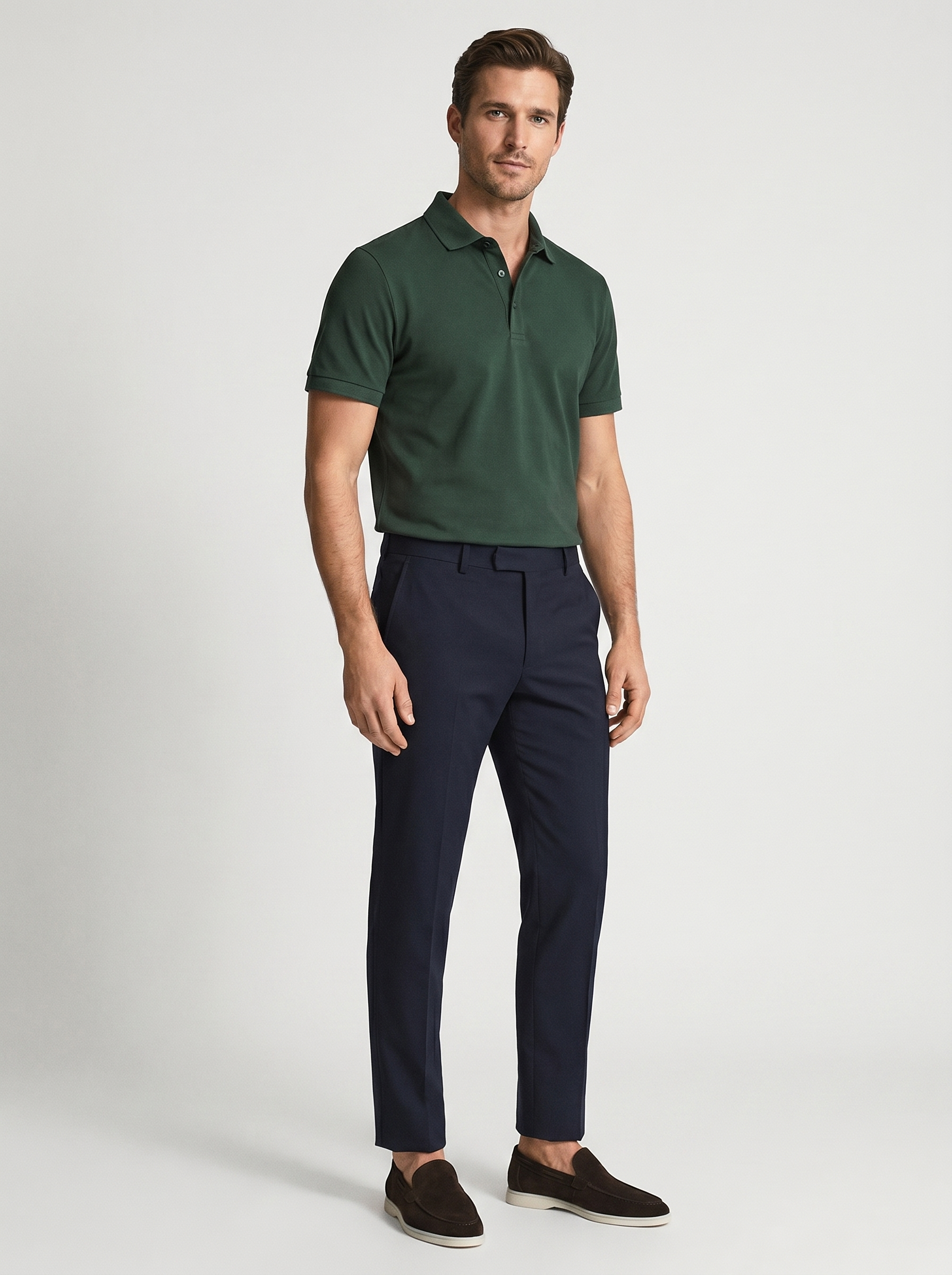 Forest Green Cotton Polo