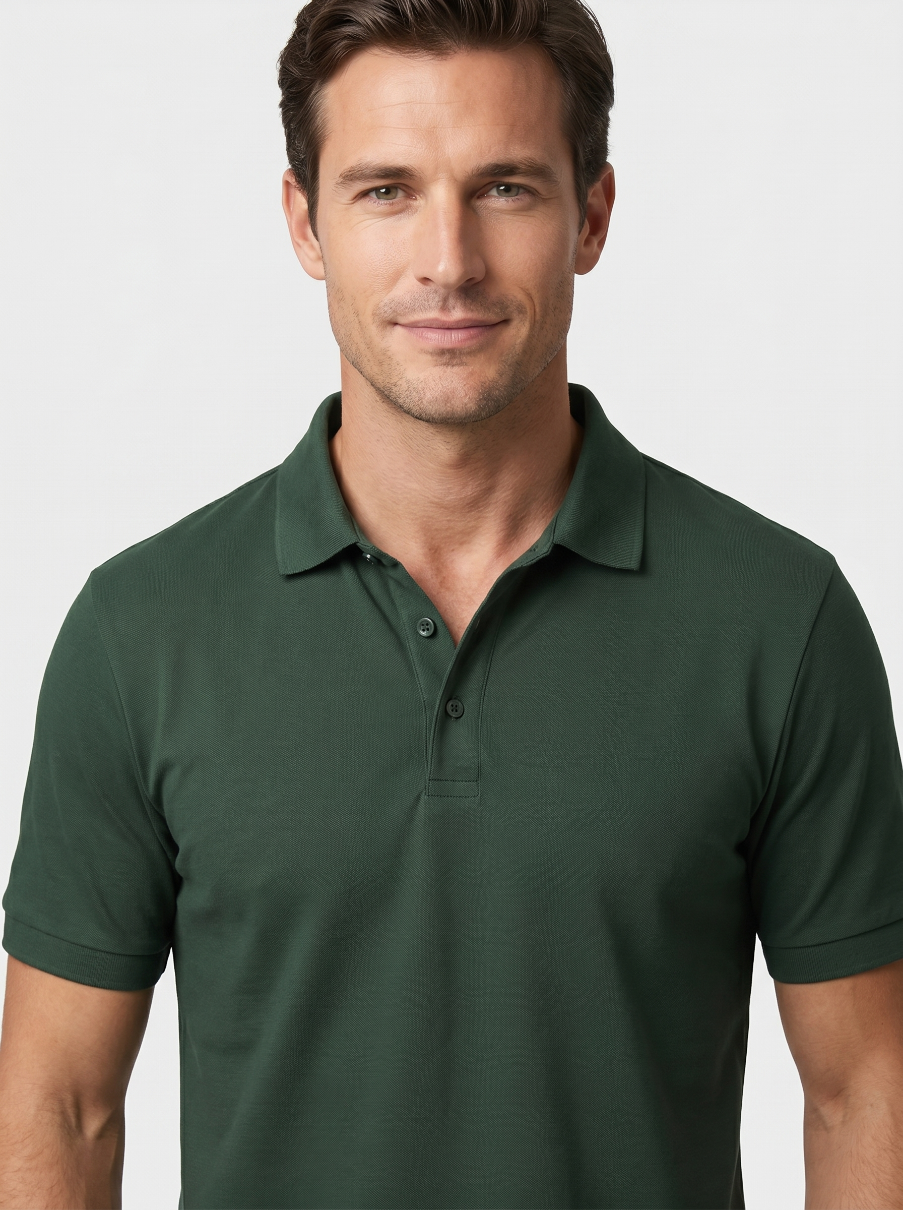Forest Green Cotton Polo