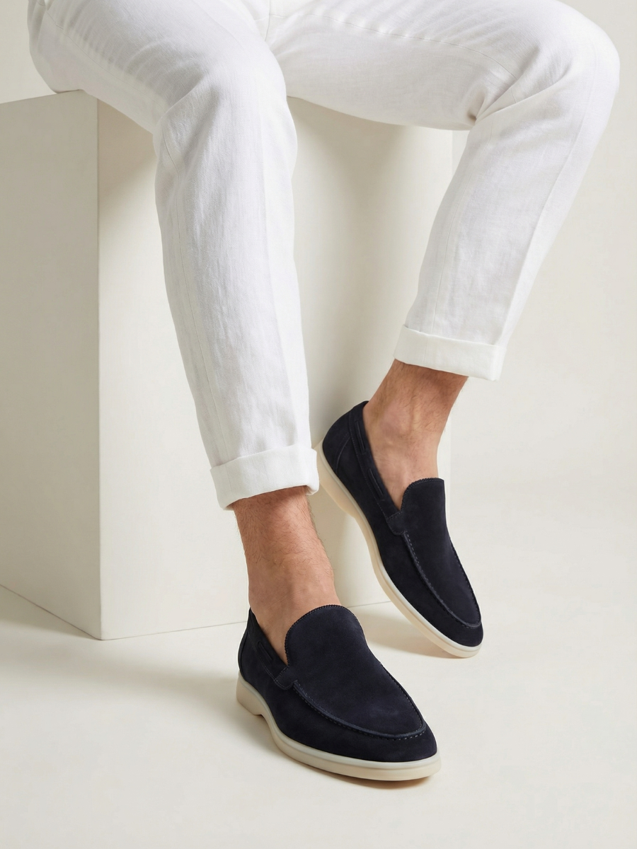 Navy Yacht Loafers
