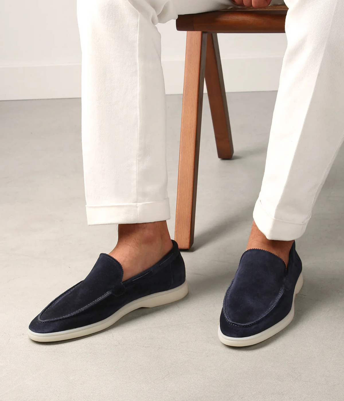 Navy Yacht Loafers