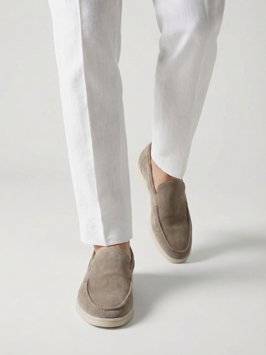 Lichtgrijze Yacht Loafers