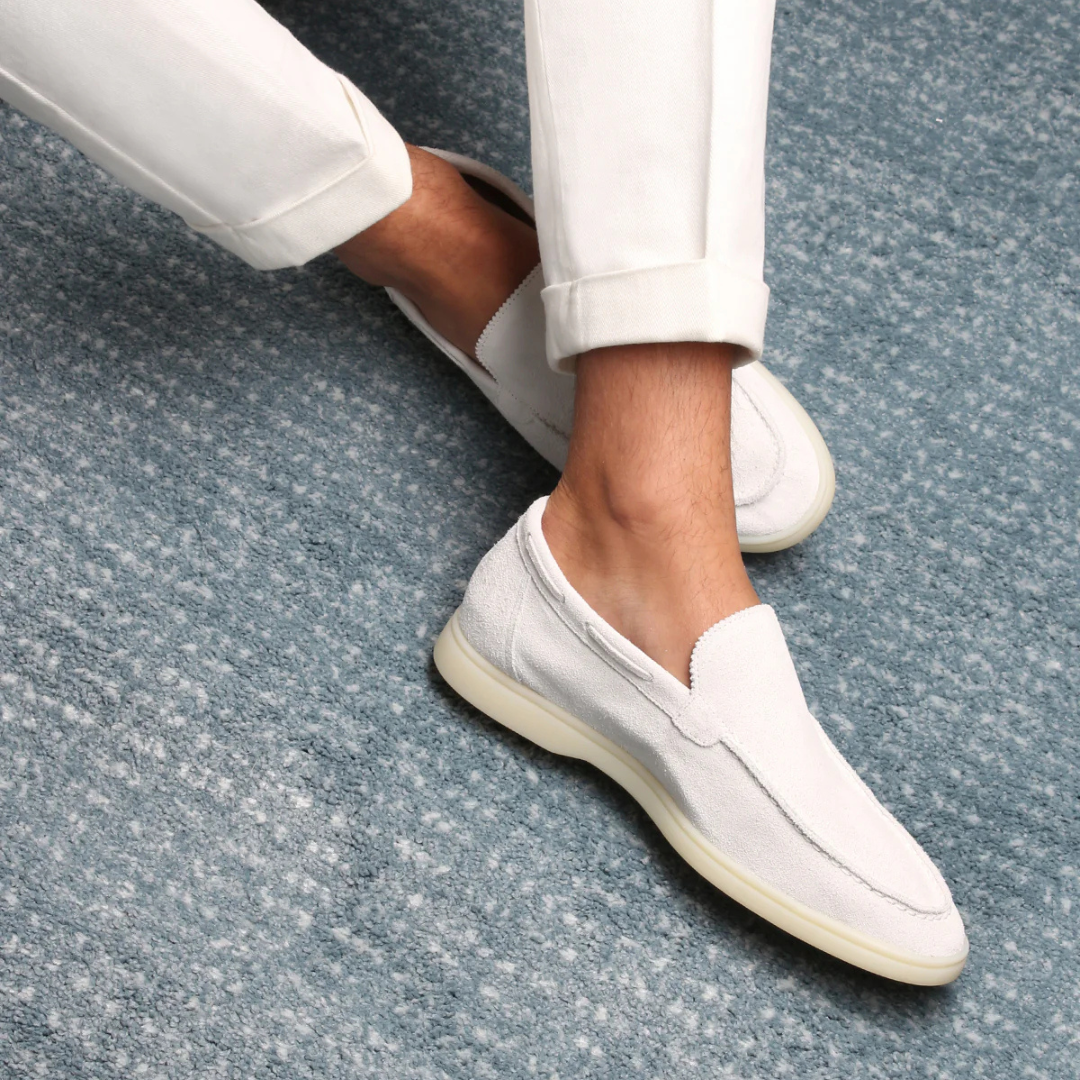 White Green Yacht Loafers