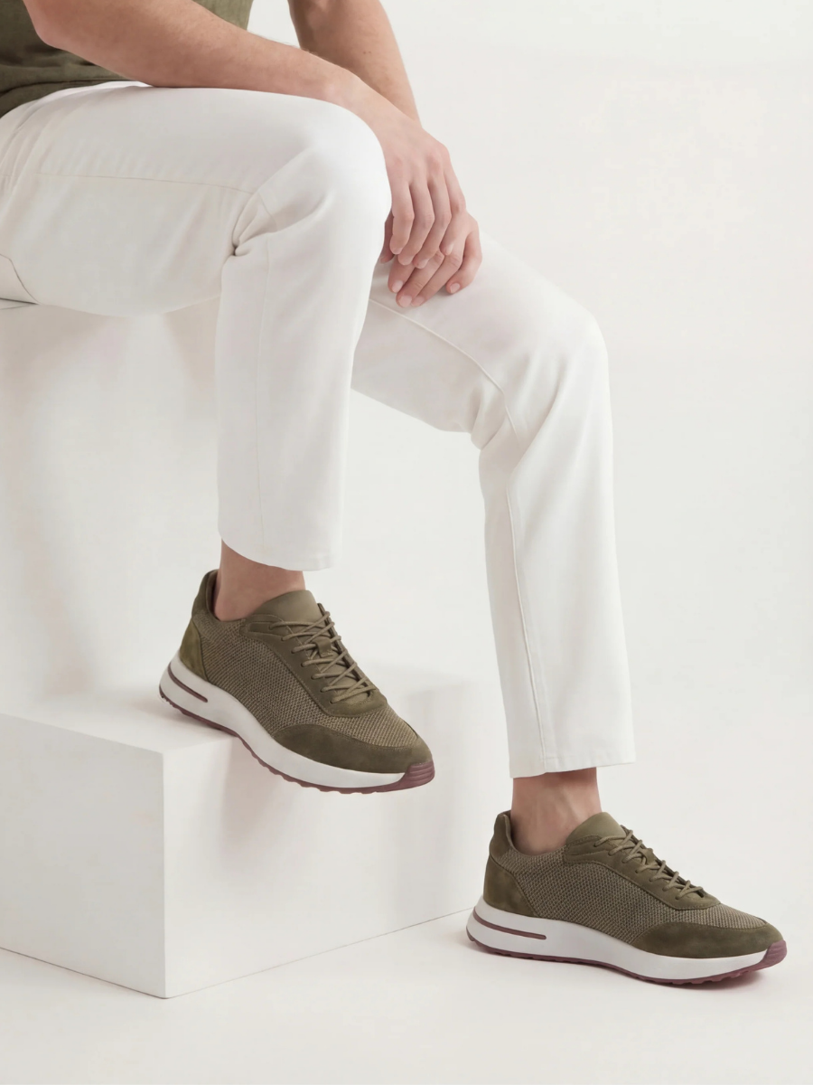 Olijfgroene Amalfi Trainer