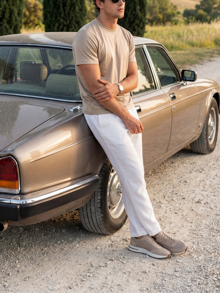 Beige Amalfi Trainer