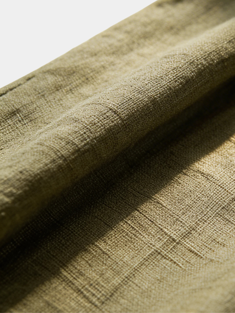 Olijfgroene Linnen Broek