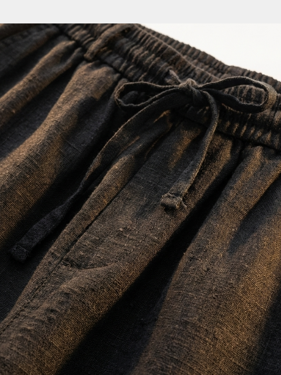 Pantalones de lino negros