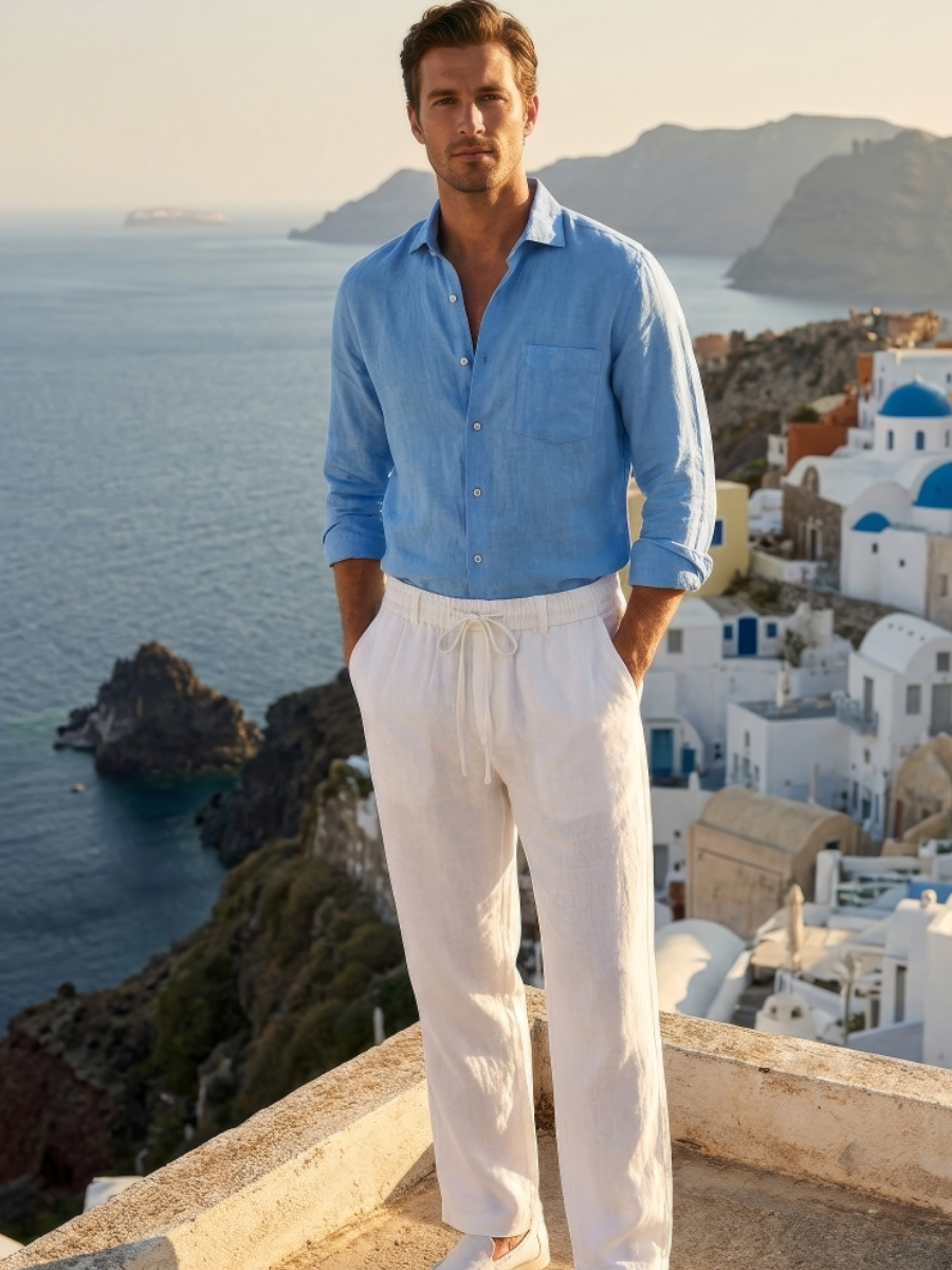 Calças de Linho Brancas