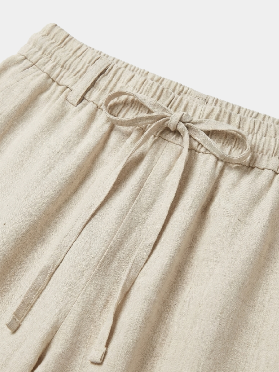 Calças de Linho Bege