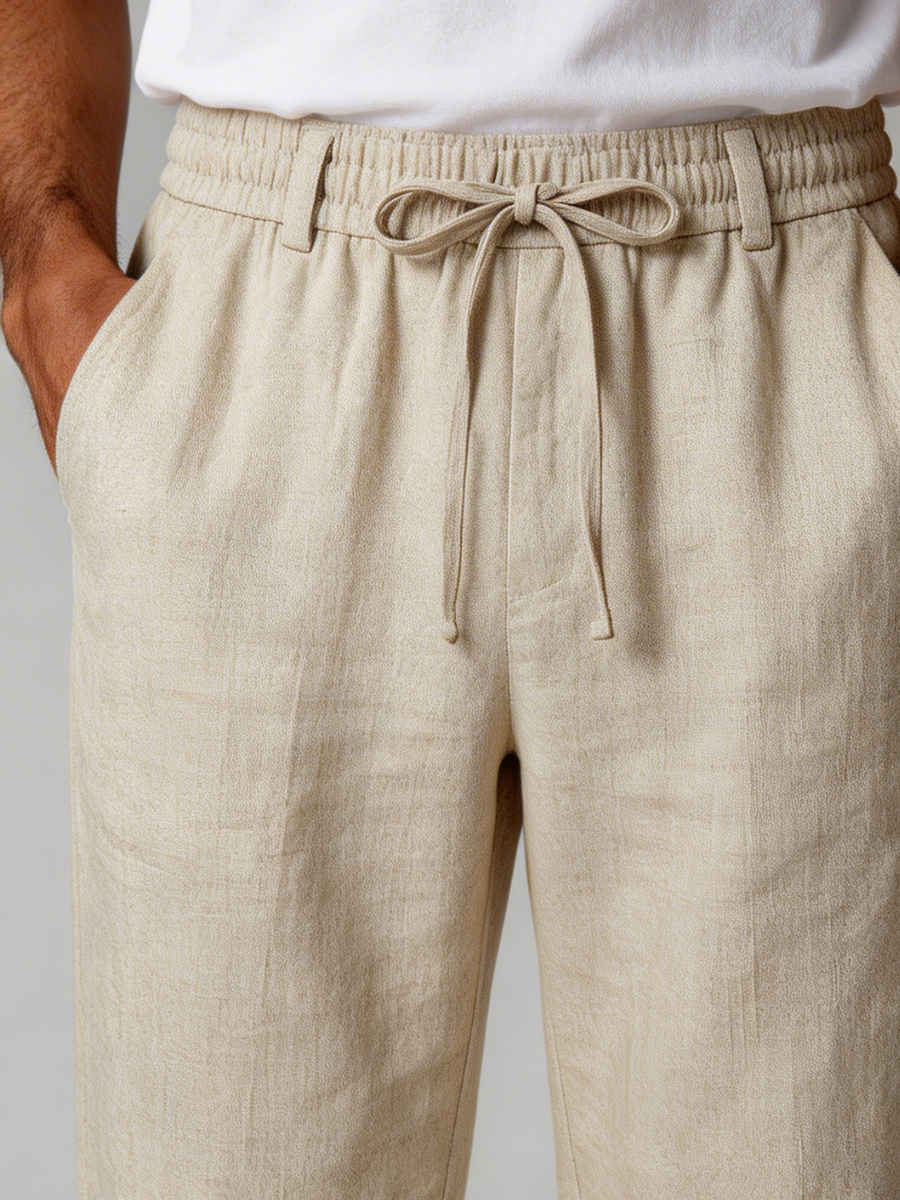 Calças de Linho Bege