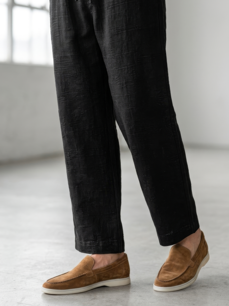 Pantalones de lino negros