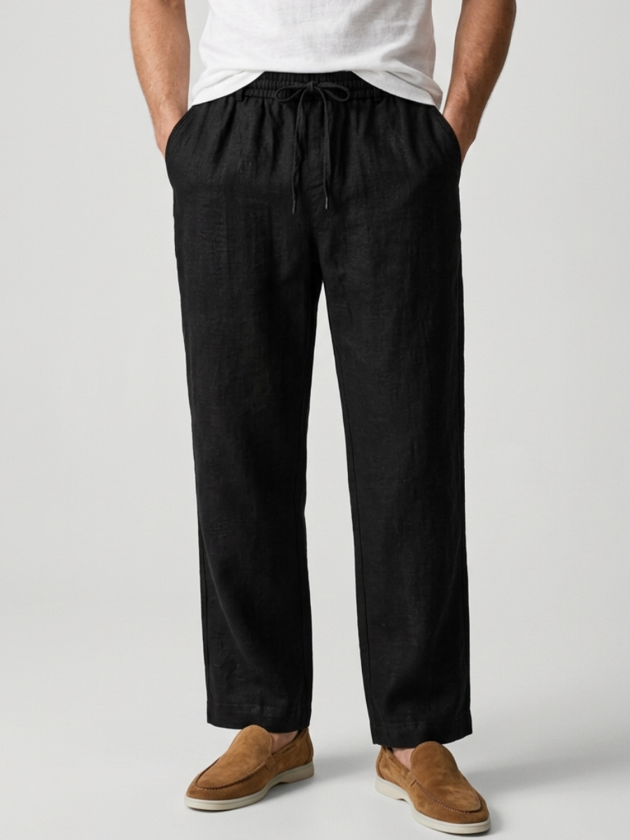 Pantalones de lino negros