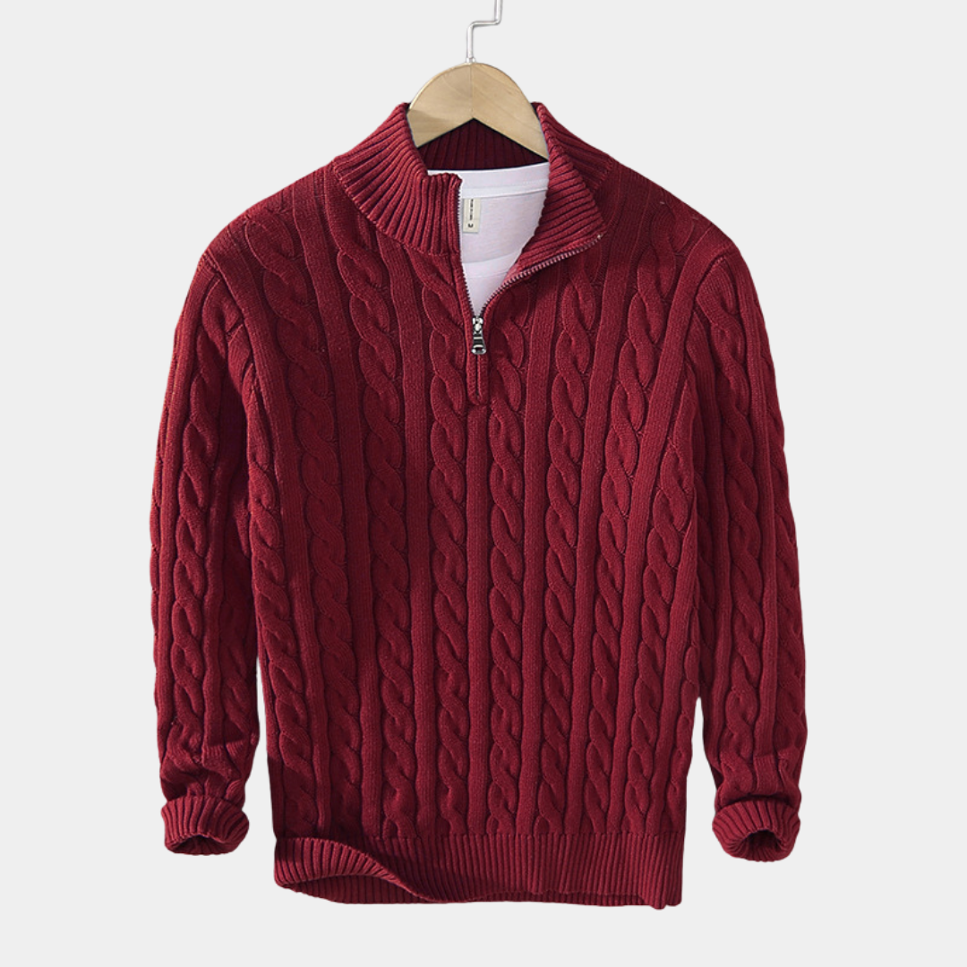 Cashmere Woven Quarter Zip