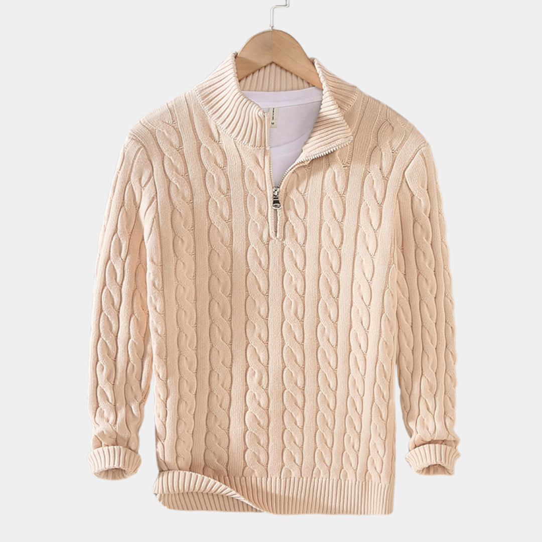Cashmere Woven Quarter Zip