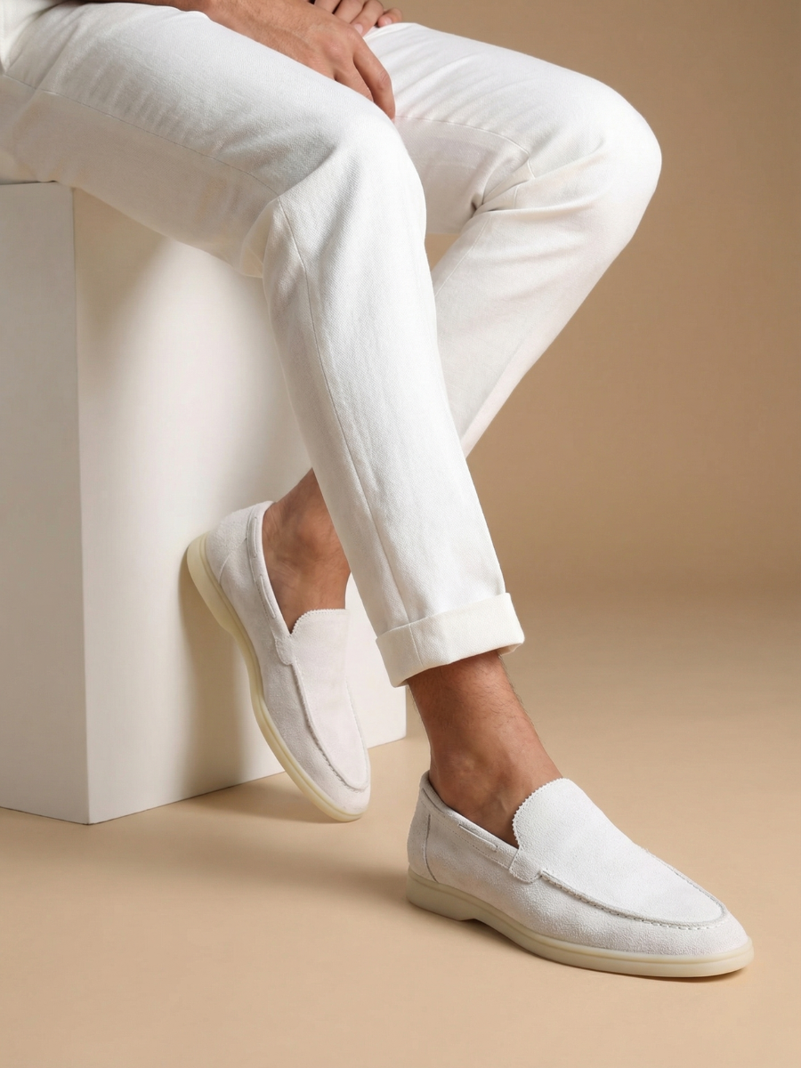 White Yacht Loafers