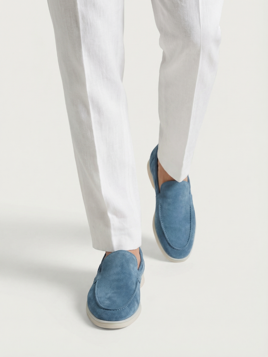 Saphirblaue Yacht-Slipper