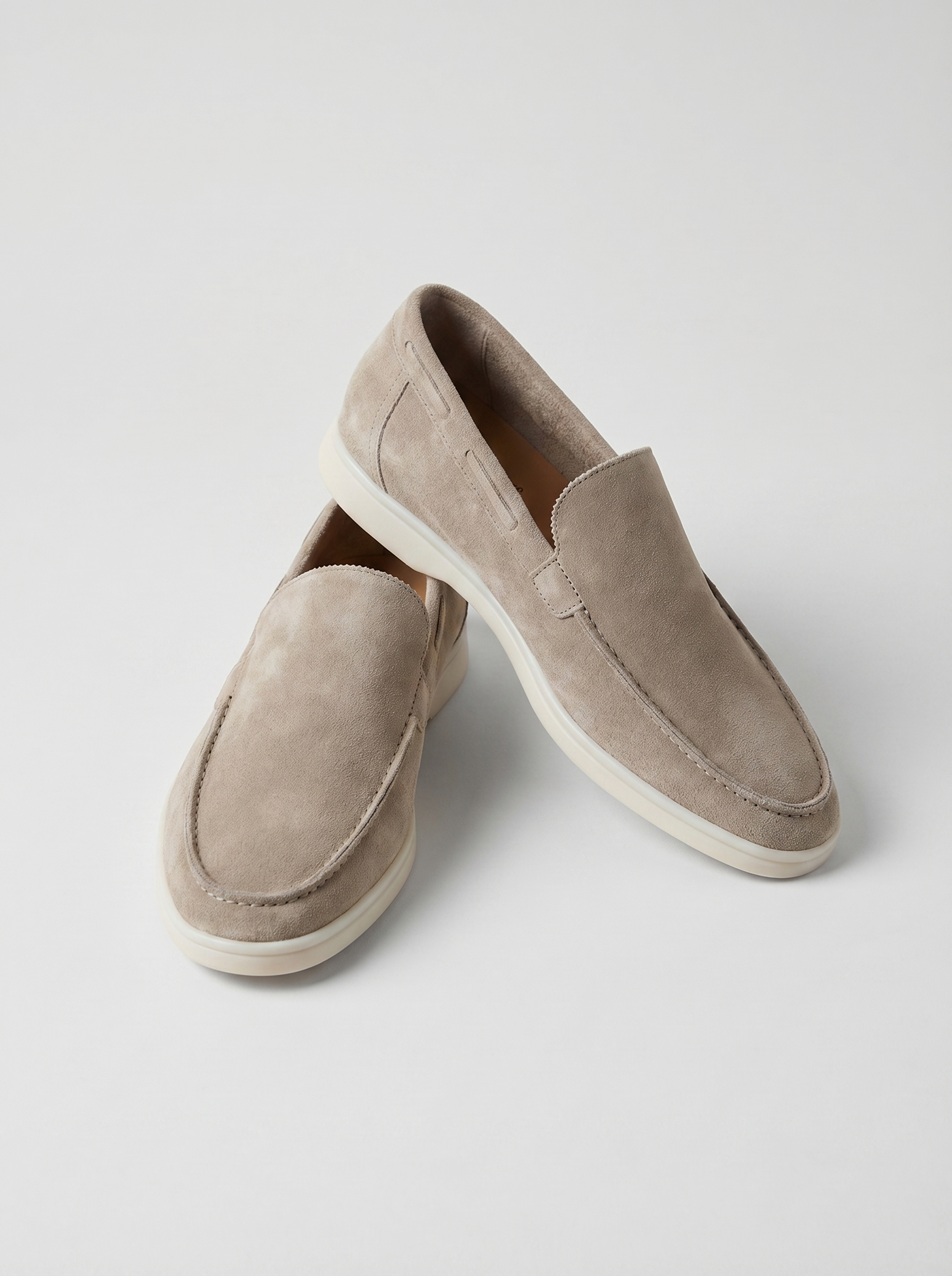 Lichtgrijze Yacht Loafers